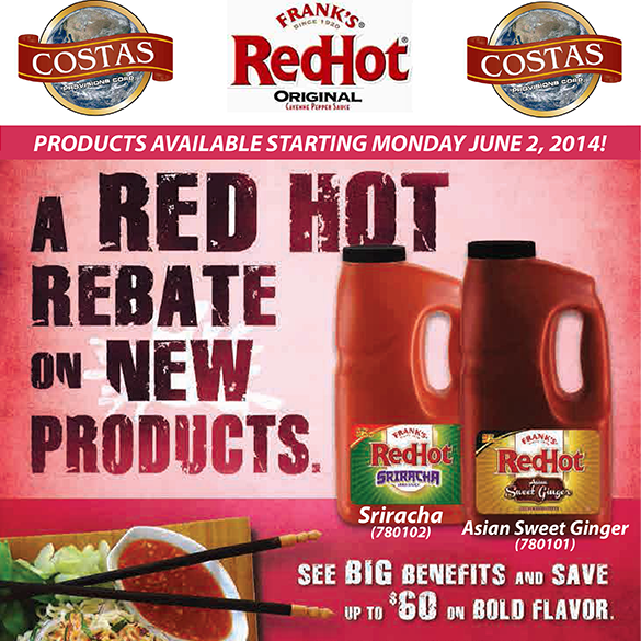 Franks RedHot New Products Rebate March 2014